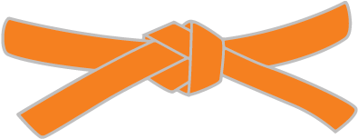 Orange Belt - " - Schwarzer Gurt Personalisiertes Karate-taekwondos Ornament (400x400)