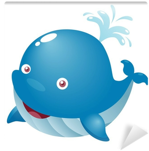 Illustration Of A Cute Cartoon Whale Wall Mural • Pixers® - Whales Crypto (400x400)