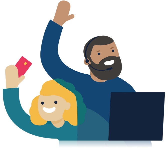 Illustration Of Two Monzo Customer Support Agents - Customer Service (672x672)