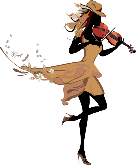 Clip Art - Violin (469x572)