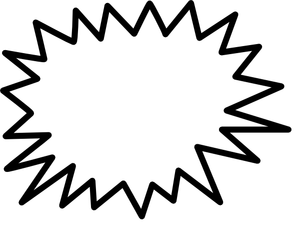 Comic Explosion Clipart - Sunburst Clipart (600x465)