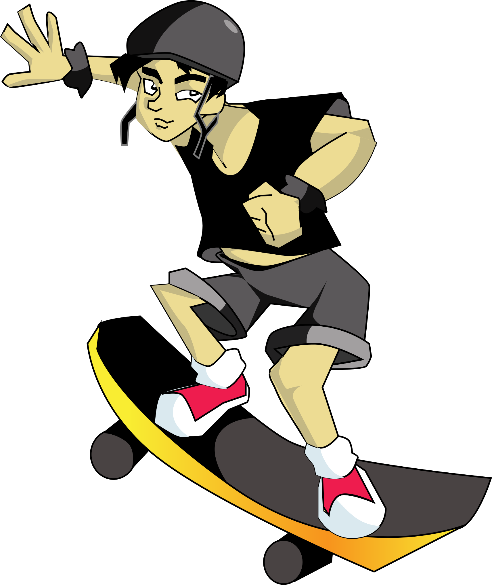 Clipart - Skater Png (1711x2031)