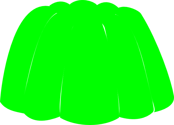 Green Jellow Clip Art - Jello Clipart Png (600x431)