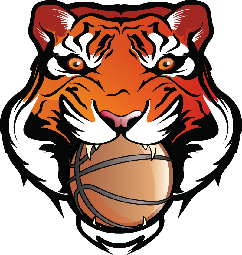 Bengal Clipart Basketball - Tiger With A Football (800x840)