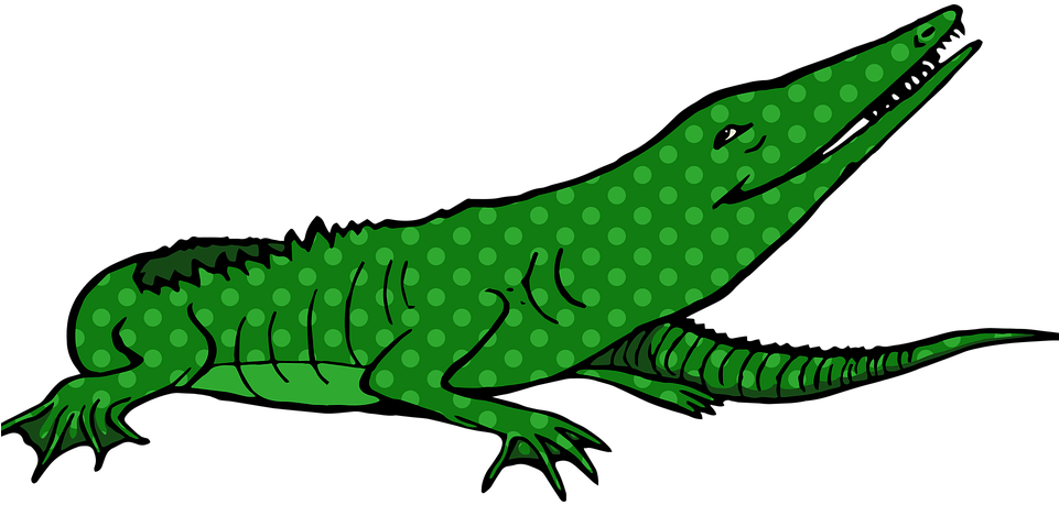Alligator Cartoon 4, Buy Clip Art - Cartoon Alligator (1280x640)