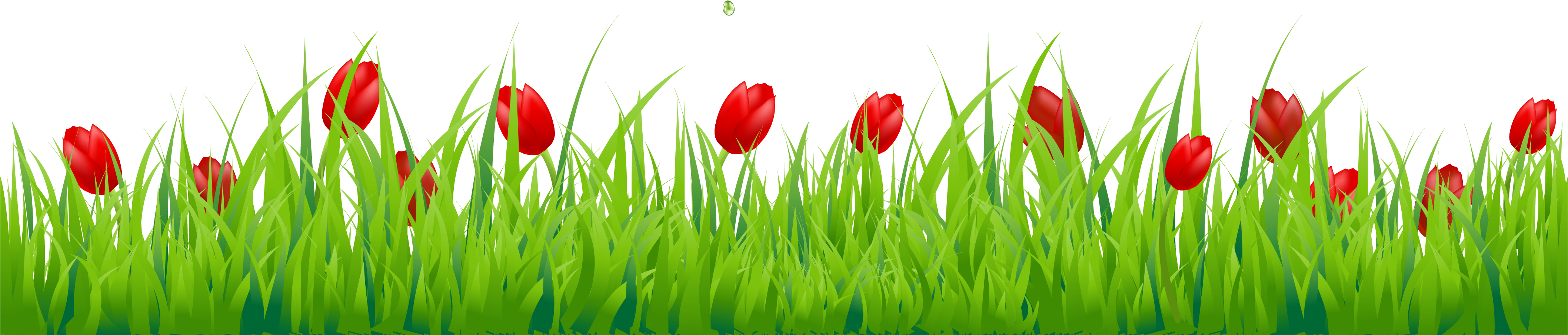Free Clip Art Grass Clipart Image - Grass And Flowers Clipart (4268x919)