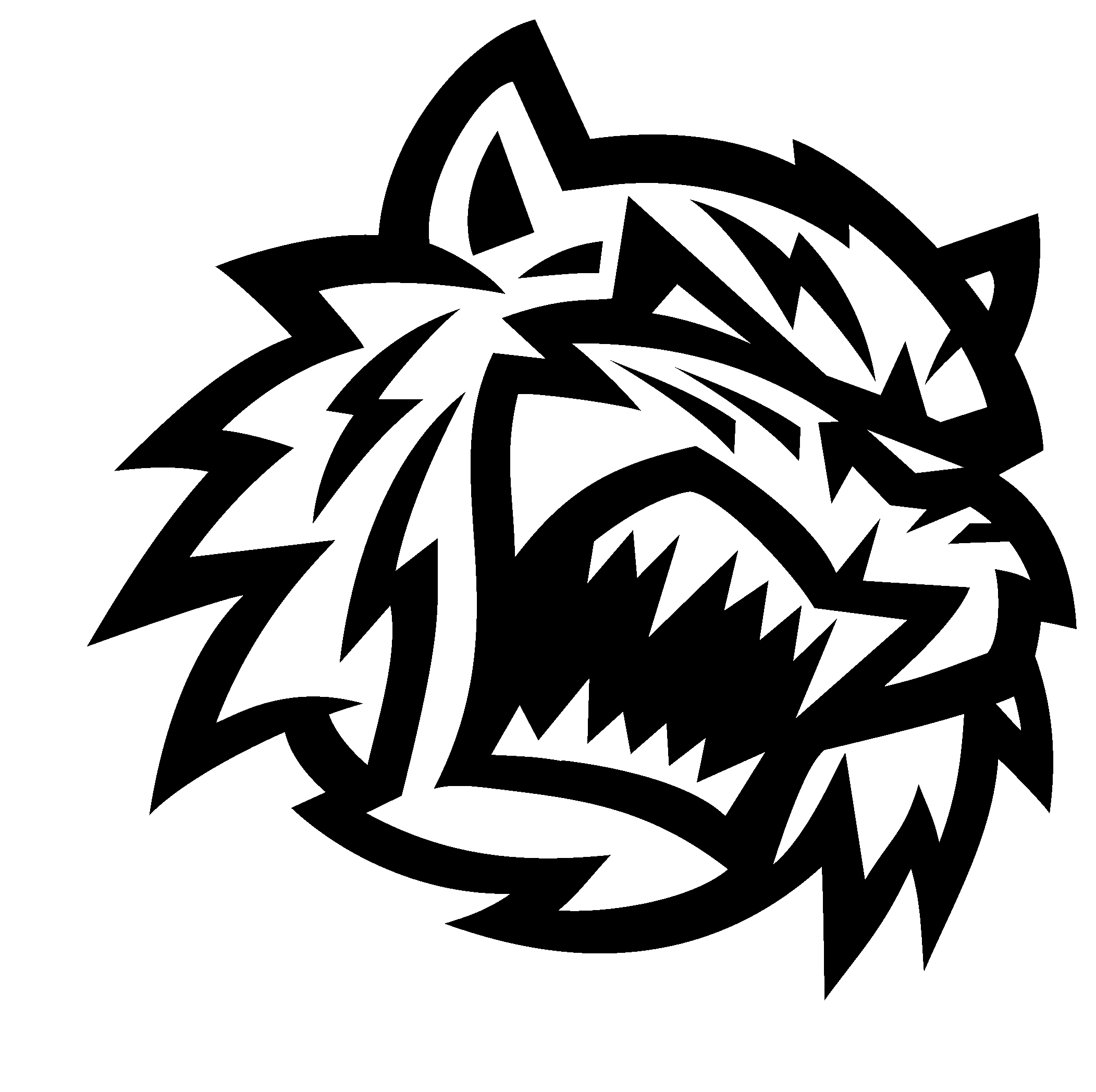 Bridgeport Sound Tigers Logo Black And White - Tiger Logo Vector Png (2400x2400)