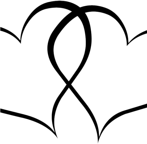 Wedding Heart Design Clipart - Heart Clipart Black And White (510x600)