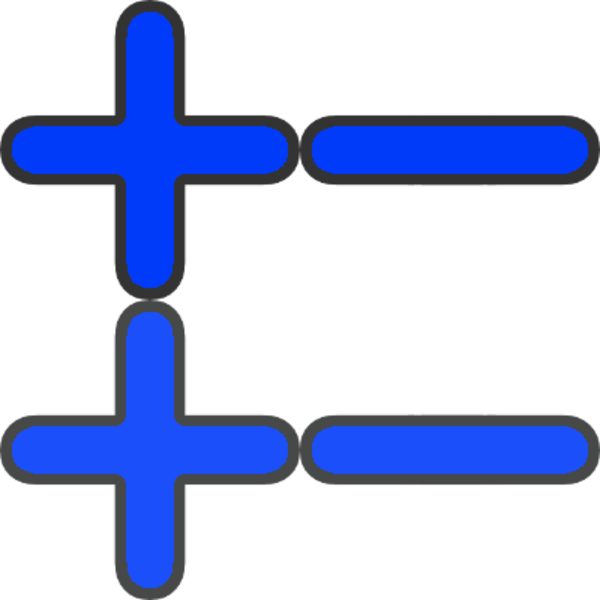 Plus Minus Image - Clip Art (600x600)