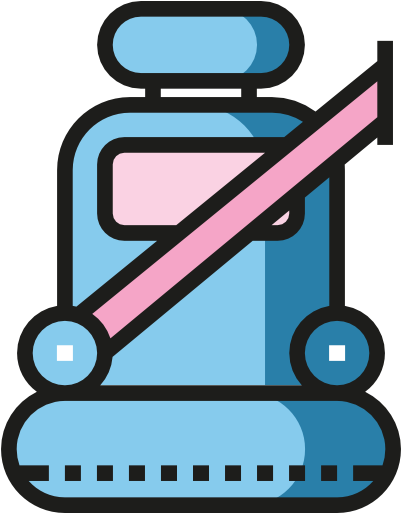 Safety Seat Free Icon - Cartoon Car Seat (512x512)