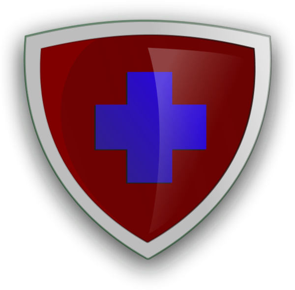 Shield Plus Vector Clip Art Patngm Clipart - Shield Clipart (600x590)