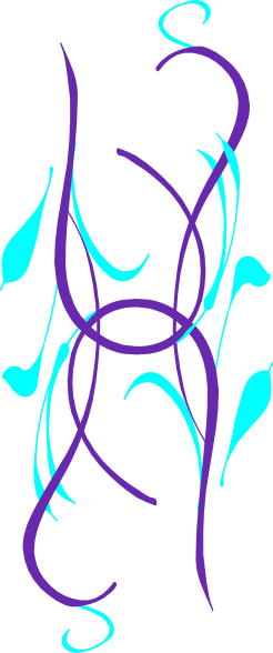 Double Purple & Teal Wedding Corner Art Clip Art - Teal And Purple Border (246x588)