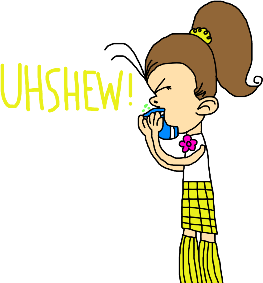 Luan Sneezes Into A Handkerchief By Deecat98 - Handkerchief (864x925)