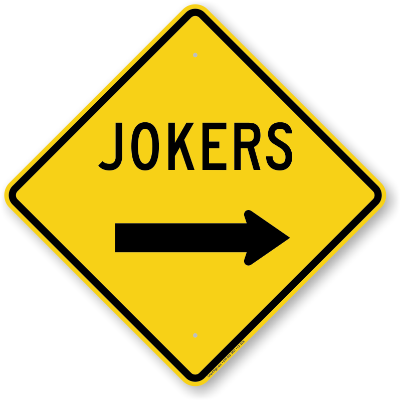 Jokers With Right Arrow Funny Crossing Sign - Beware Of Snakes Png (800x800)