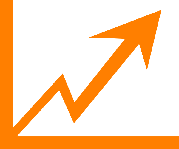 Graph Clipart Arrow Png Pencil And In Color Up - Increase Clipart (600x500)