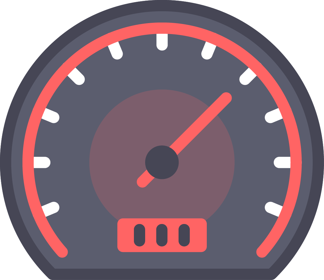 Icon Of A Seat Belt, Speedometer Icon - Web Hosting Features Fast Icon (1067x920)