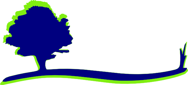 Tree Swoosh Blue Green Clip Art - Clip Art (600x270)