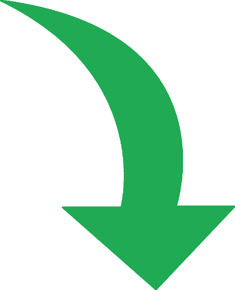 Contractor Tools Green Curved Arrow - Green Curved Arrow Png (750x927)