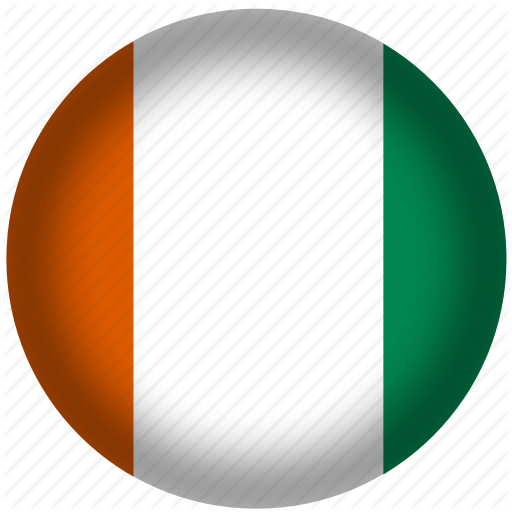 Ivory Coast Flag Png - Cote D Ivoire Flag Circle (512x512)