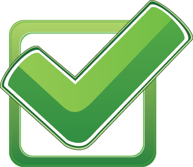 Free Vector Green Check Box With Check Mark - Green Check Mark Box Png (384x332)