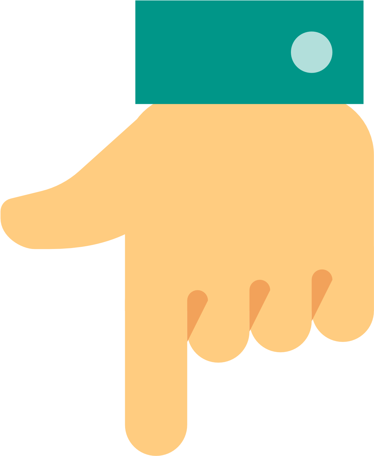Unique Clipart Hand Down - Down Hand Icon Png (1600x1600)