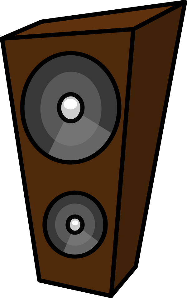 Audio Clipart Cartoon - Speaker Cartoon (600x954)