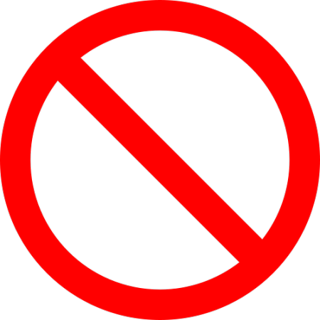 Unique Not Allowed Sign Clip Art Restrictions Clipart - Circle With A Slash Through (450x450)