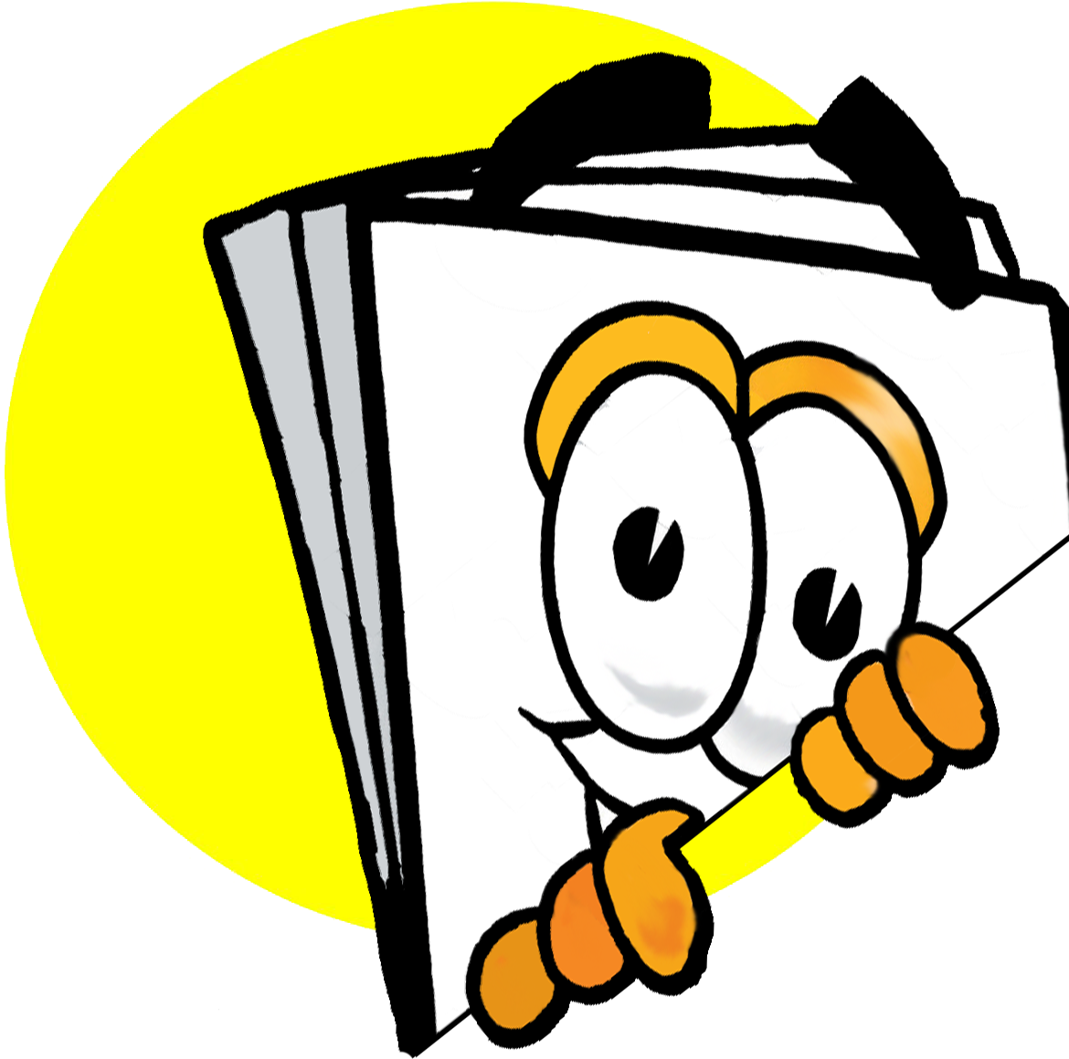 Illustration Of A Cartoon Paper Mascot Peeking Around - Illustration Of A Cartoon Paper Mascot Peeking Around (1232x1344)