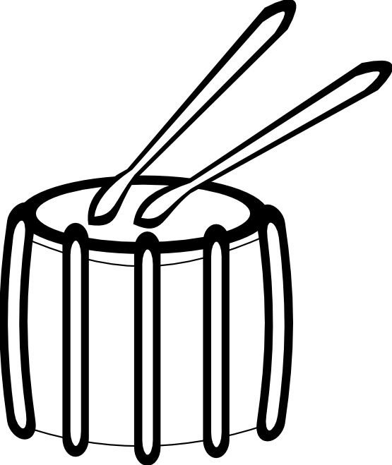 Snare Drum Clipart Black And White - Drum Roll Animated Gif (555x659)