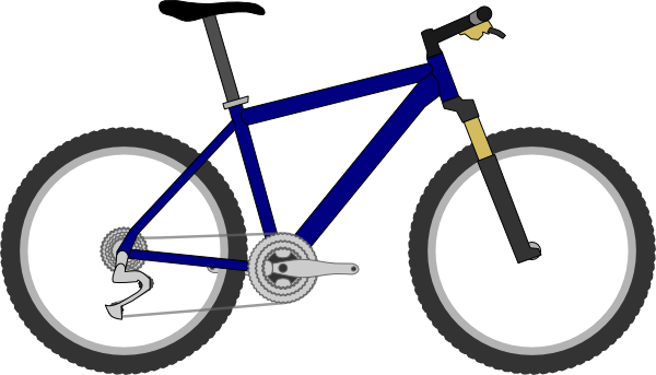 Bike Horn Cliparts - Mountain Bike (600x343)