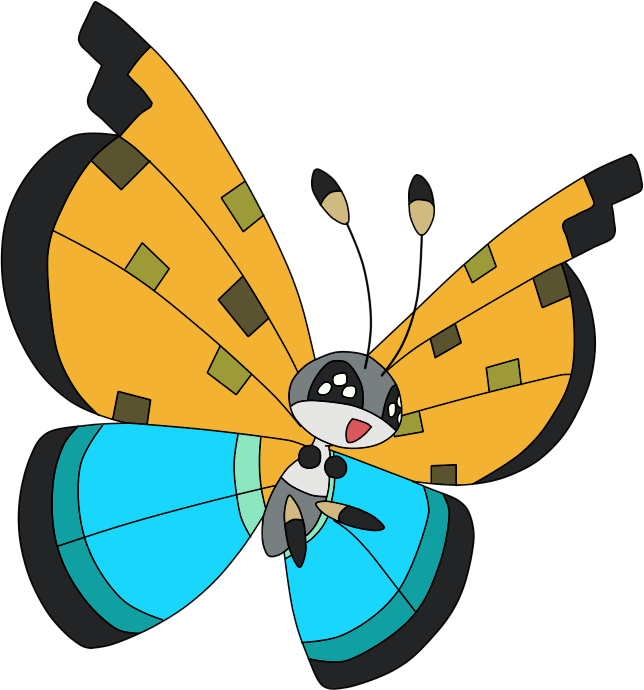 River Clipart Rpg - Pokemon Vivillon River Pattern (644x690)