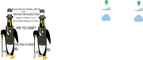 2 Cool Penguins Clip Art - Clip Art (600x254)