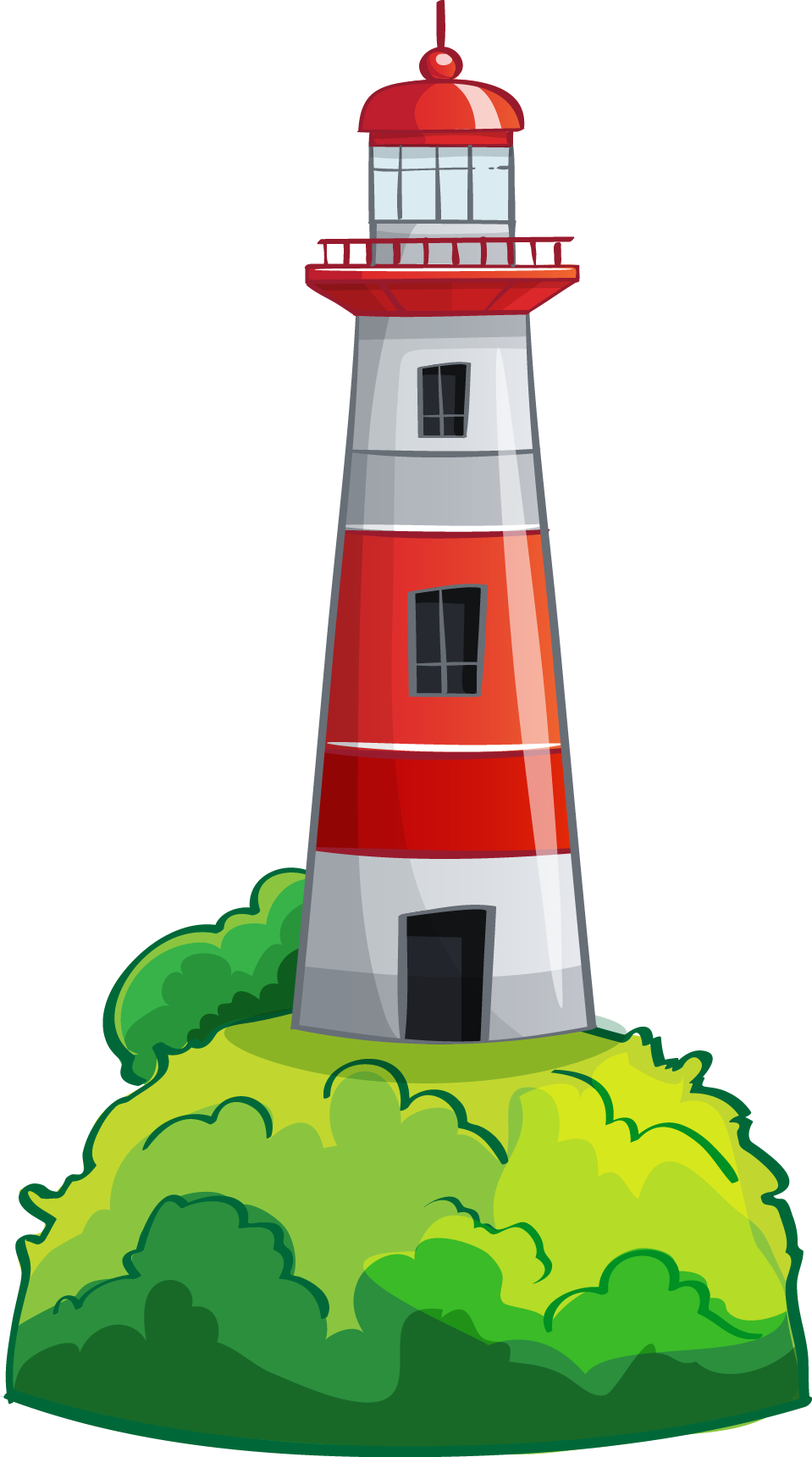 Cartoon Sea Lighthouse Illustration - Cartoon Lighthouse (959x1720)
