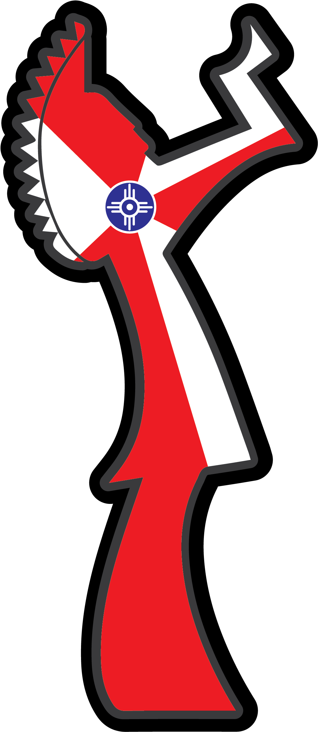 Wichita Keeper Of The Plains With Wichita, Kansas Flag - Keeper Of The Plains Vector (2550x3300)