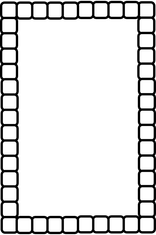 Rectangle Stone Walls - Shape Border Black And White (533x800)