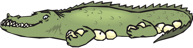 Cartoon, Protection, Eggs, Alligator, Guarding - Alligators (640x320)