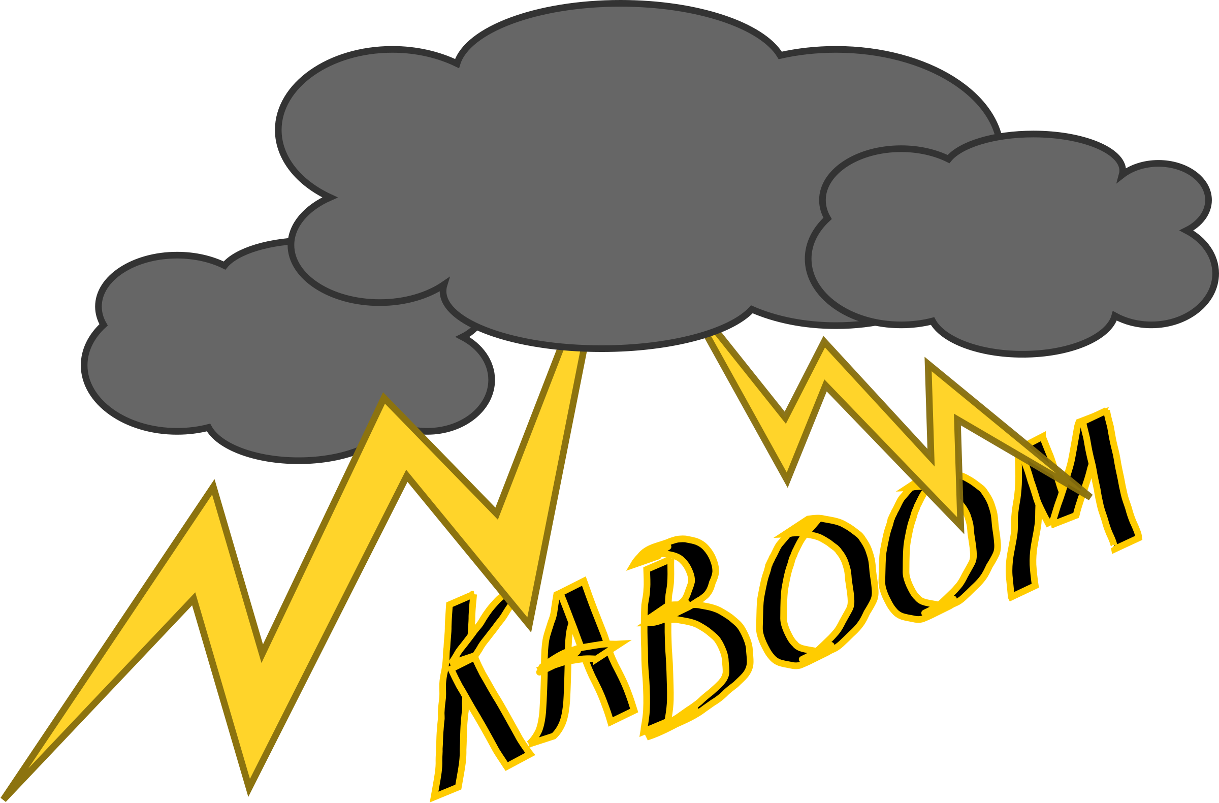 Clipart Thunder - Thunder Clipart (2400x1581)