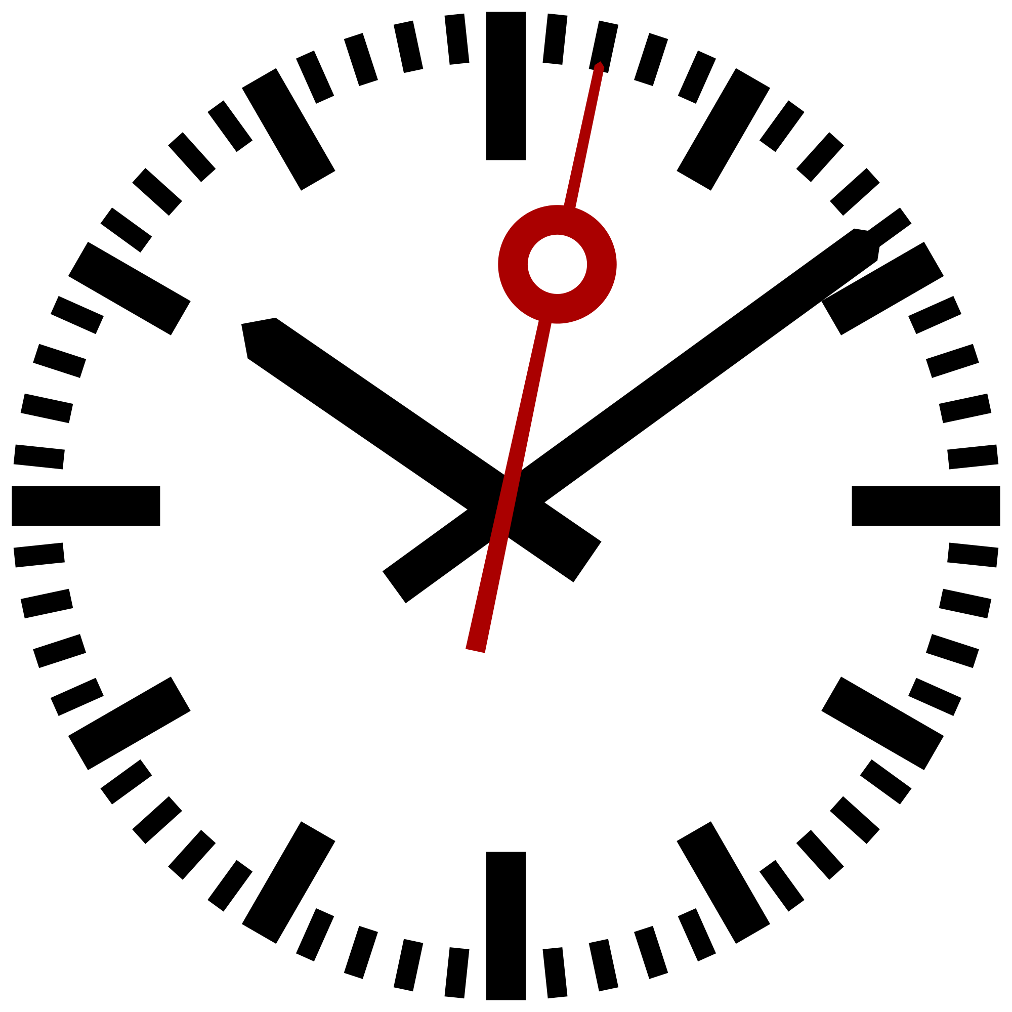 Swiss Railway Clock - Animated Gif Clock Ticking (2000x2000)