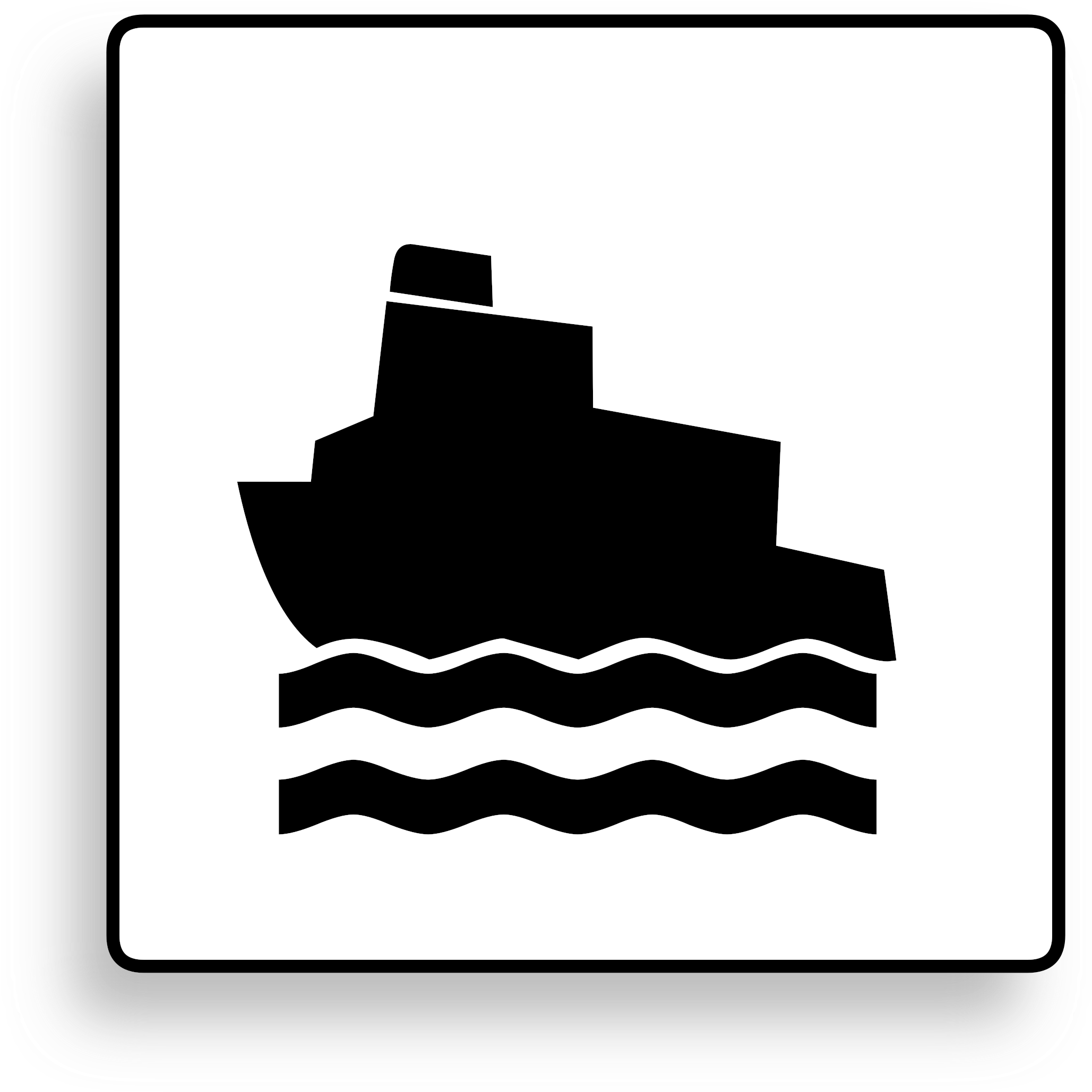 Icon For Use With Signs Or Buttons - Ferry Icon Vector Png (2425x2400)