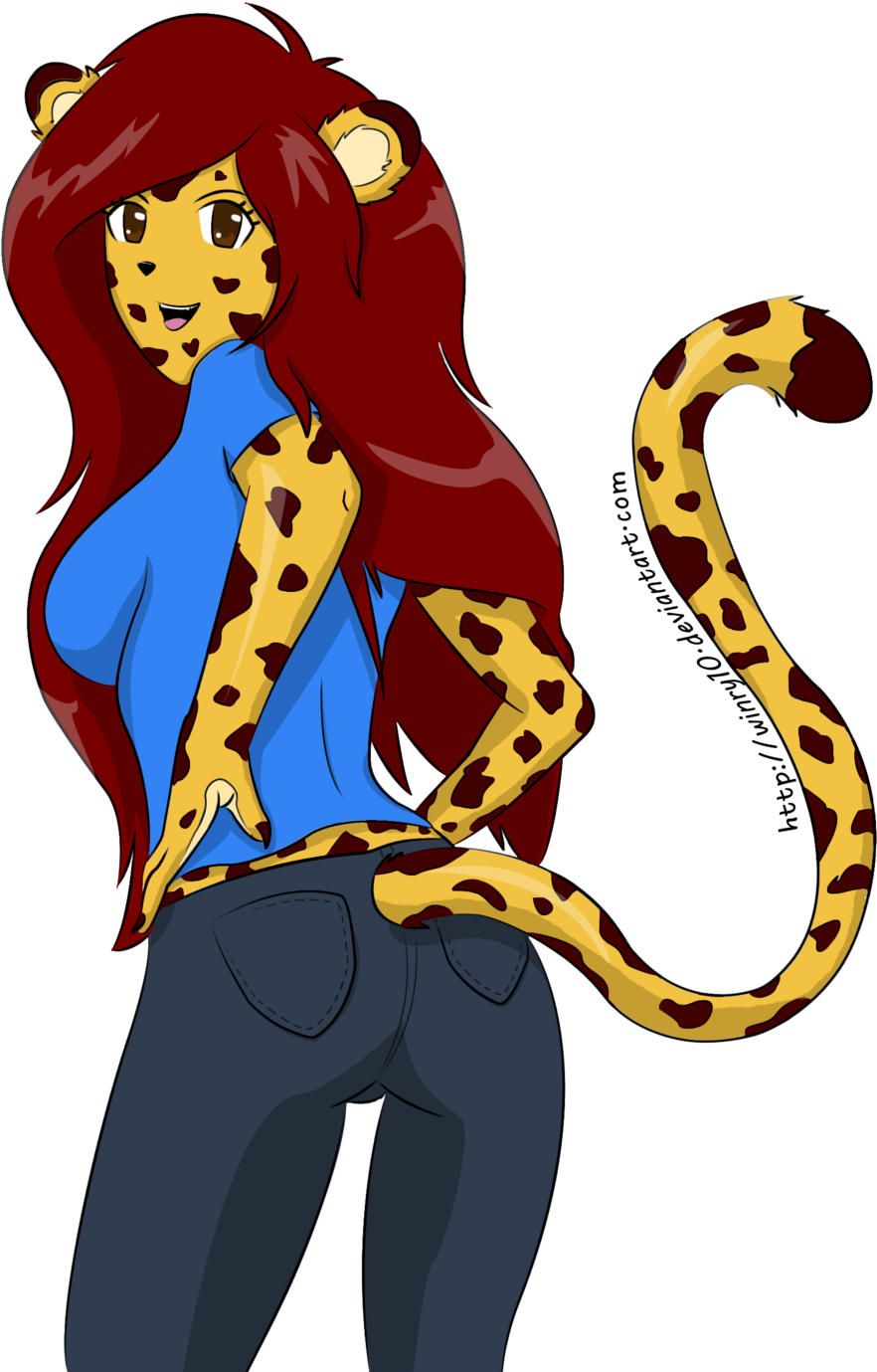 Cheetah Girl By Sayo - Cartoon (1024x1422)