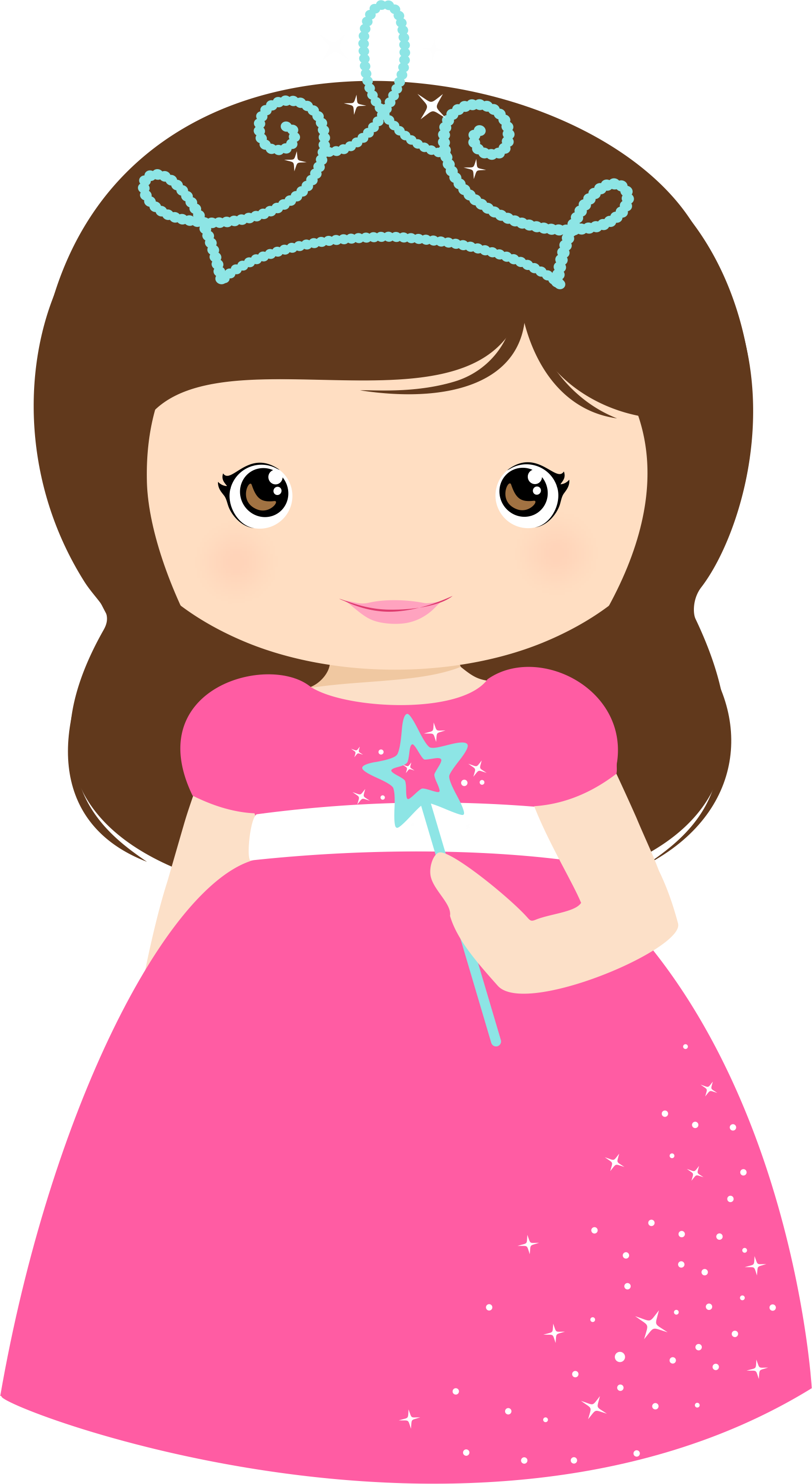 Nice Disguised Girls Clipart - Princess And Superhero Clipart (1643x3001)