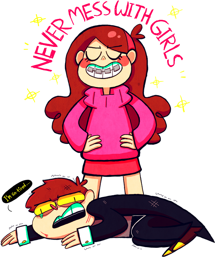 Who's That Girl With The Pig And The Braces By Caramelkeks - Bill Cipher Baby Human (745x880)