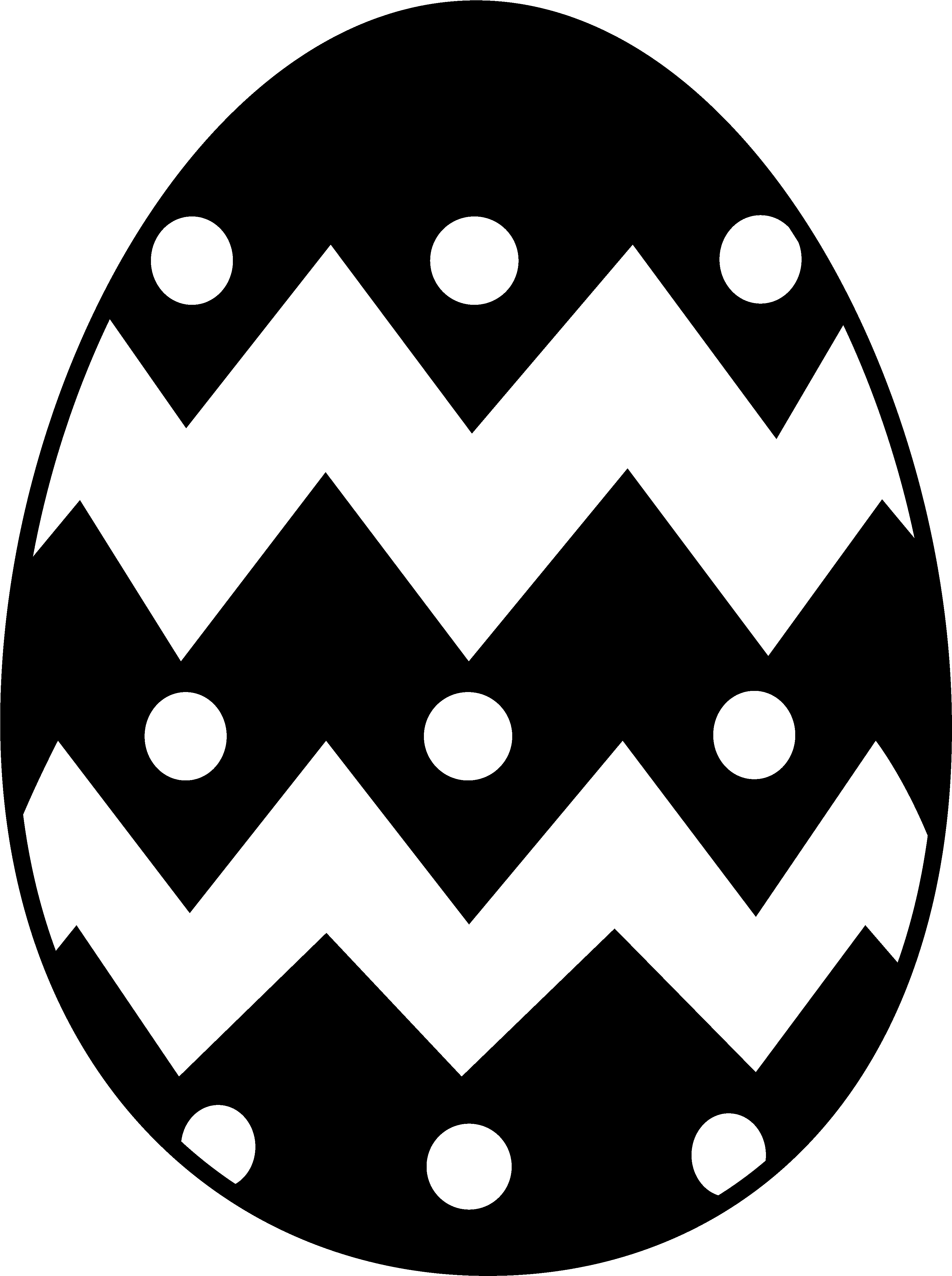 Fried - Egg - Clipart - Black - And - White - Easter Egg Svg Free (3655x4579)