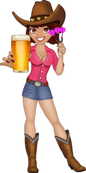Cartoon Picture Of Girl - Darts Cartoon Girl (300x603)