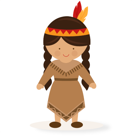 28 Collection Of Thanksgiving Girl Clipart - Cute Native American Clipart (432x448)