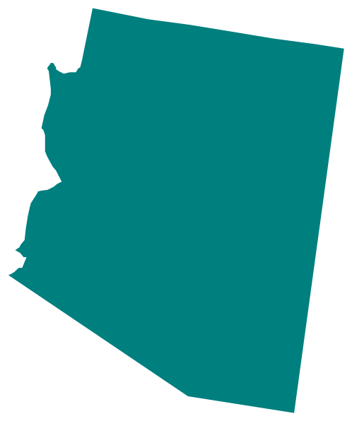 Arizona Teal State Clip Art At Clker Com Vector Clip - Arizona State Outline Png (498x596)