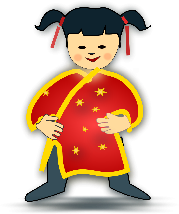 Chinese Girl Icon Free Vector - Chinese Girl Clipart (900x900)