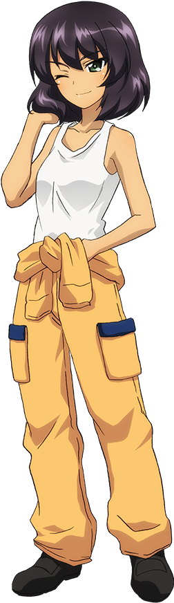 Hoshino - ガールズ&パンツァー 劇場版 フルパネルtシャツ ホシノ (384x960)