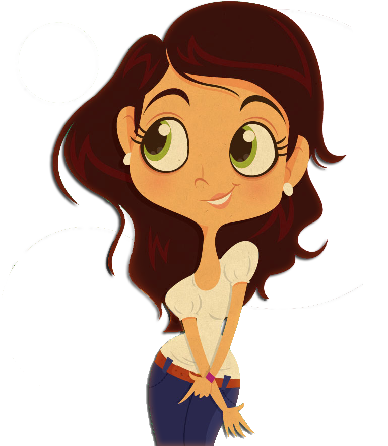 Cute Girl Png Picture - Girl Vector Png (905x905)