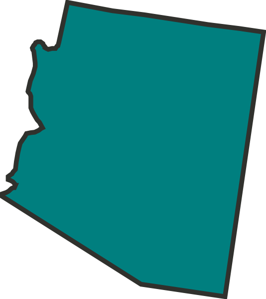 Teal Arizona Clip Art At Clker - Clip Art Arizona (534x599)